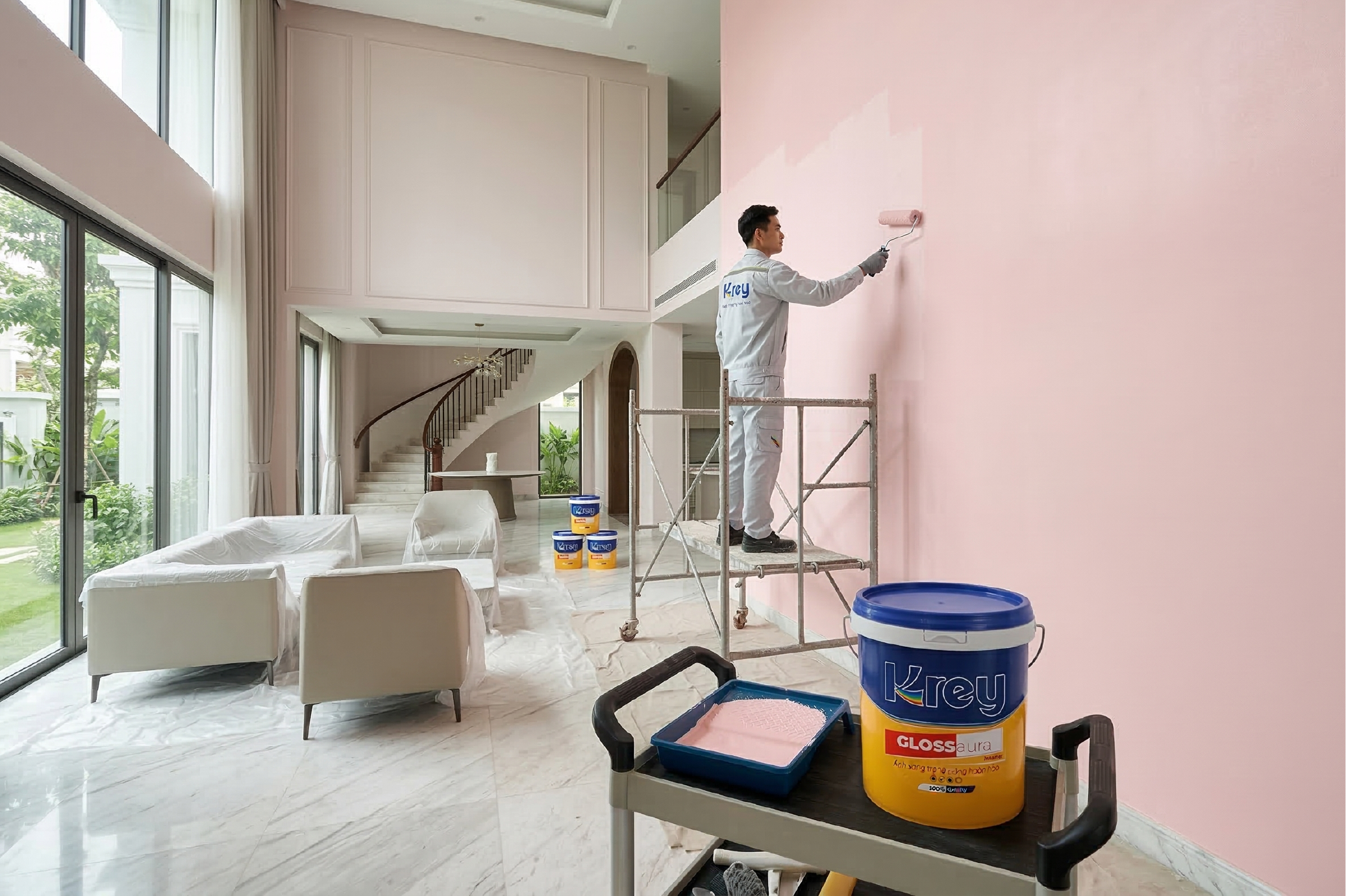 Thi công sơn nội thất